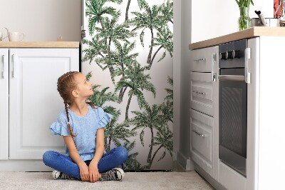 Magnetic refrigerator cover Tropics and palm trees