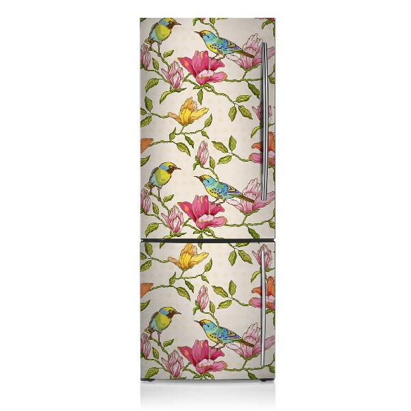 Decoration refrigerator cover Flowers and birds