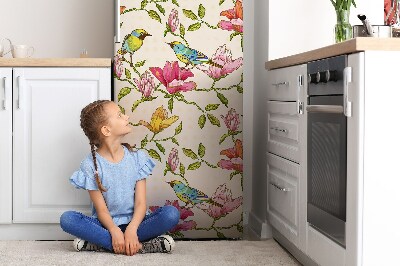 Decoration refrigerator cover Flowers and birds