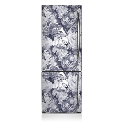 Magnetic refrigerator cover Gray flowers