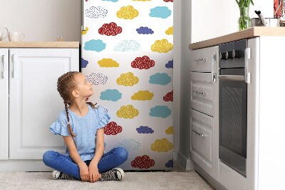 Decoration refrigerator cover Colorful clouds