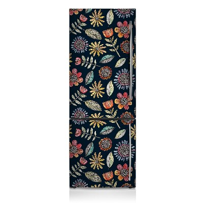 Magnetic refrigerator cover Colorful flowers