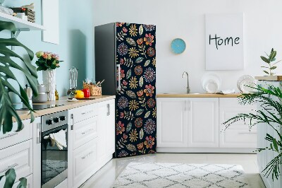 Magnetic refrigerator cover Colorful flowers