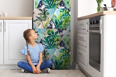 Decoration refrigerator cover Tropical mosaic