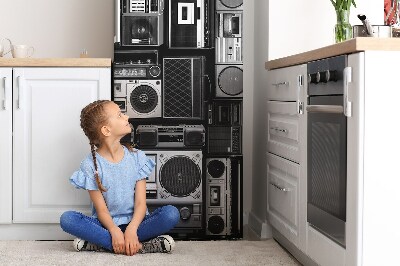 Magnetic refrigerator cover Old boom box