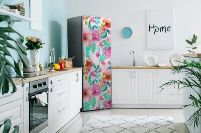 Magnetic refrigerator cover Beautiful flora