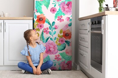 Magnetic refrigerator cover Beautiful flora