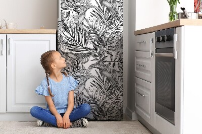 Decoration refrigerator cover Sketch exotic leaves