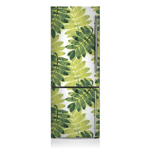 Magnetic refrigerator cover Green fern leaves