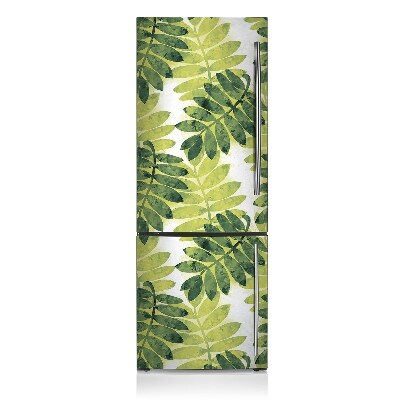 Magnetic refrigerator cover Green fern leaves