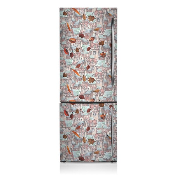 Decoration refrigerator cover Autumn city