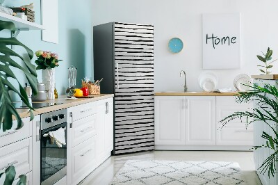 Decoration refrigerator cover Black lines