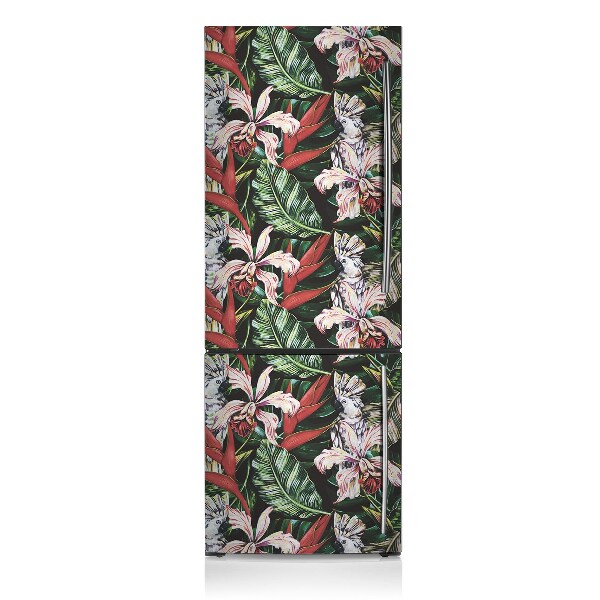 Magnetic refrigerator cover Tropical parrot