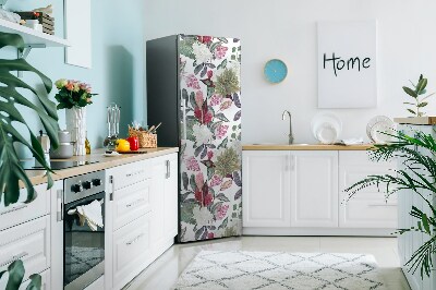 Magnetic refrigerator cover Colorful flowers