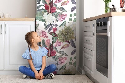 Magnetic refrigerator cover Colorful flowers