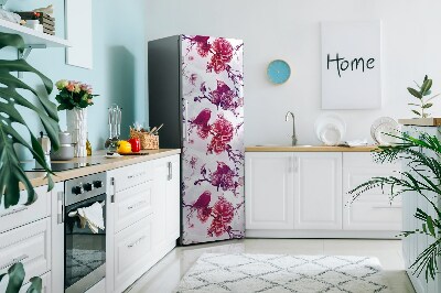 Decoration refrigerator cover Purple birds