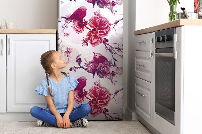 Decoration refrigerator cover Purple birds