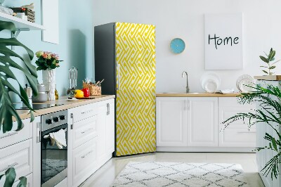 Magnetic refrigerator cover Yellow strap