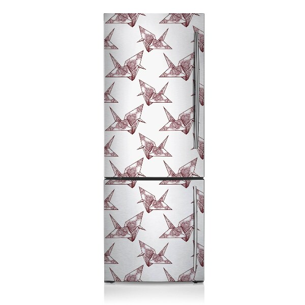 Magnetic refrigerator cover Origami birds