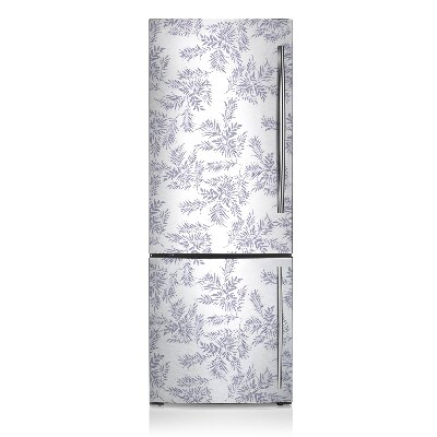 Magnetic refrigerator cover Gray leaves