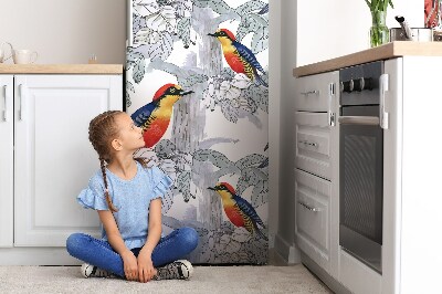 Decoration refrigerator cover Painted birds