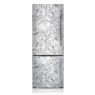 Magnetic refrigerator cover Doodle pattern