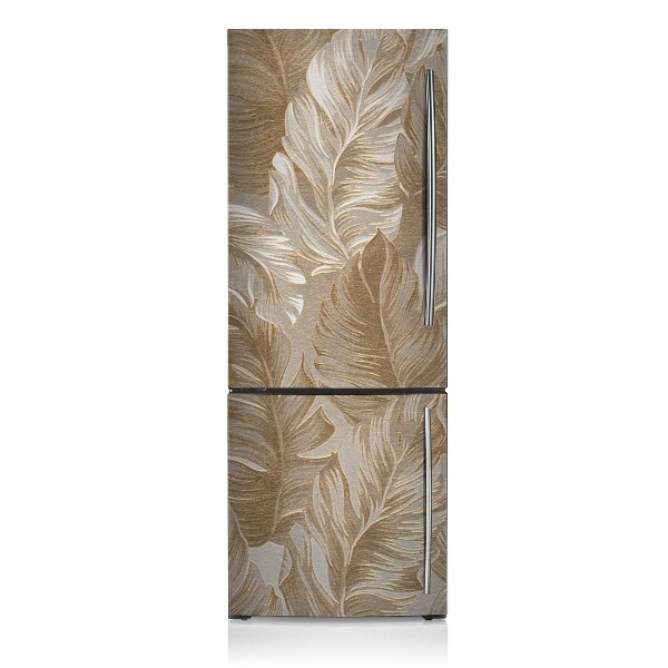 Magnetic refrigerator cover Golden leaves