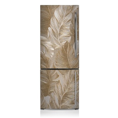 Magnetic refrigerator cover Golden leaves