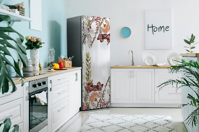 Magnetic refrigerator cover Field full of flowers