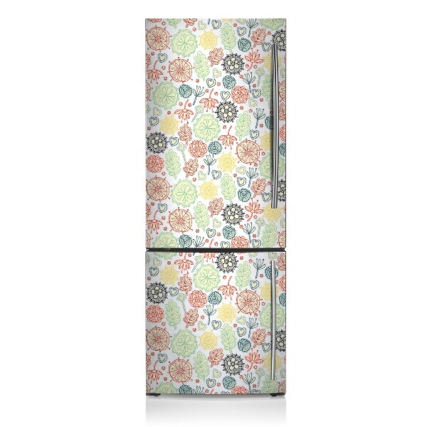 Decoration refrigerator cover Flowers and hearts