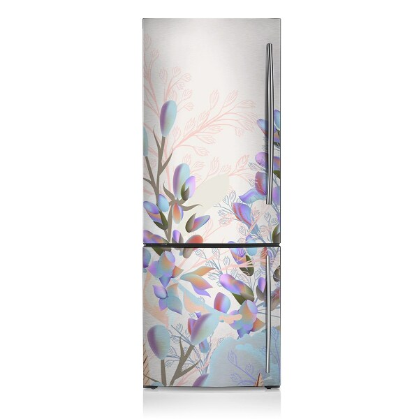 Magnetic refrigerator cover Pastel leaves