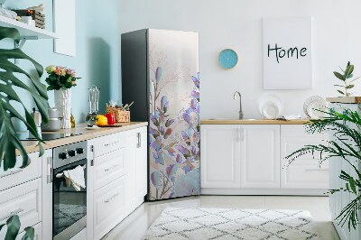 Magnetic refrigerator cover Pastel leaves