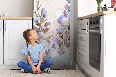 Magnetic refrigerator cover Pastel leaves