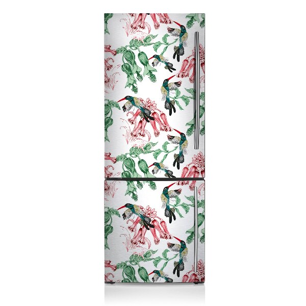 Decoration refrigerator cover Herbs and birds