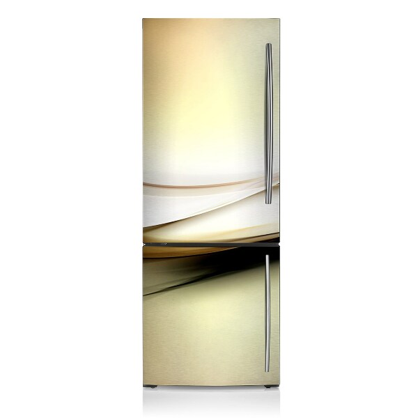 Magnetic refrigerator cover Beige abstraction