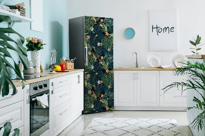 Magnetic refrigerator cover Flowers and leaves