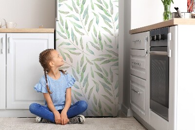 Magnetic refrigerator cover Delicate leaves