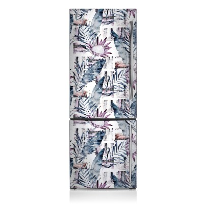 Magnetic refrigerator cover Marble flowers