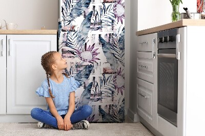 Magnetic refrigerator cover Marble flowers