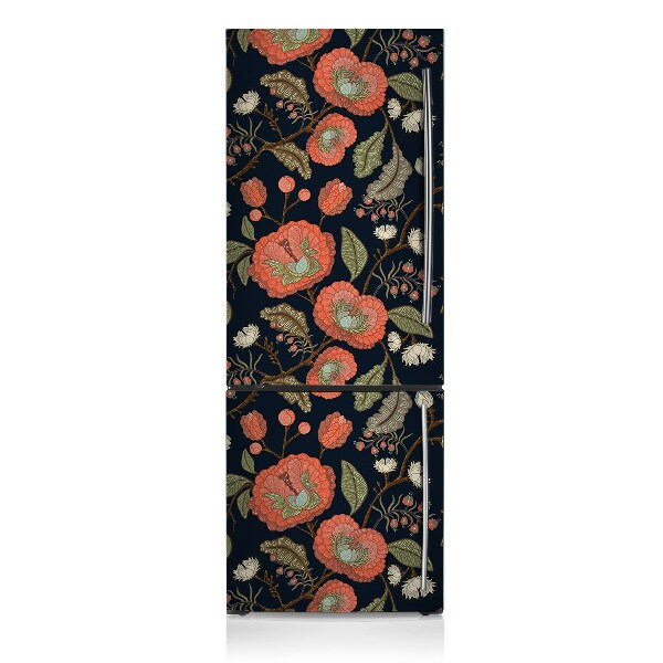 Magnetic refrigerator cover Retro flowers