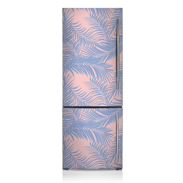 Decoration refrigerator cover Blue leaves