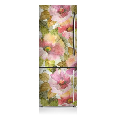 Magnetic refrigerator cover Painted flowers