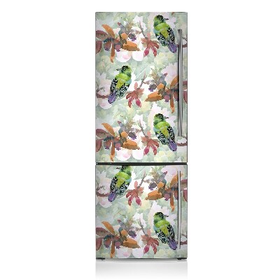 Decoration refrigerator cover Exotic birds