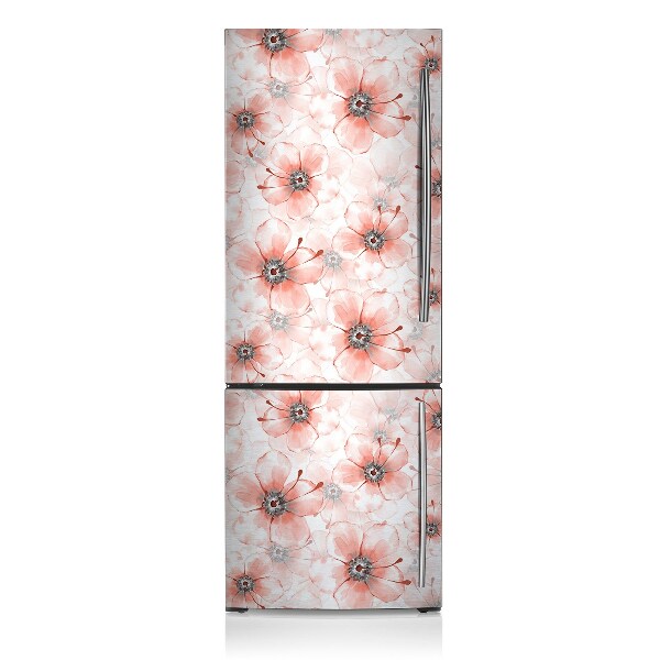 Magnetic refrigerator cover Orange flowers