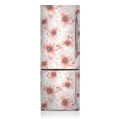 Magnetic refrigerator cover Orange flowers