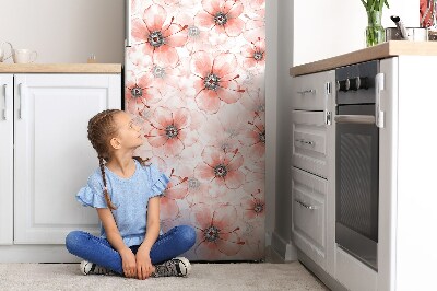 Magnetic refrigerator cover Orange flowers