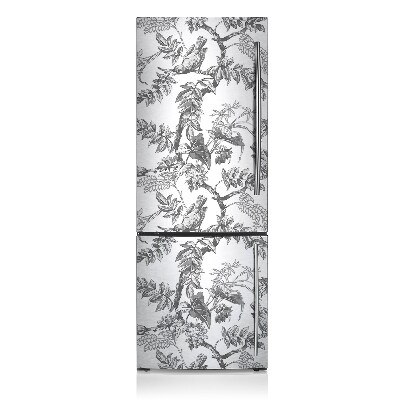 Decoration refrigerator cover Gray birds