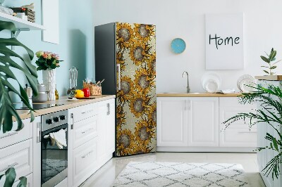 Magnetic refrigerator cover Retro sunflower