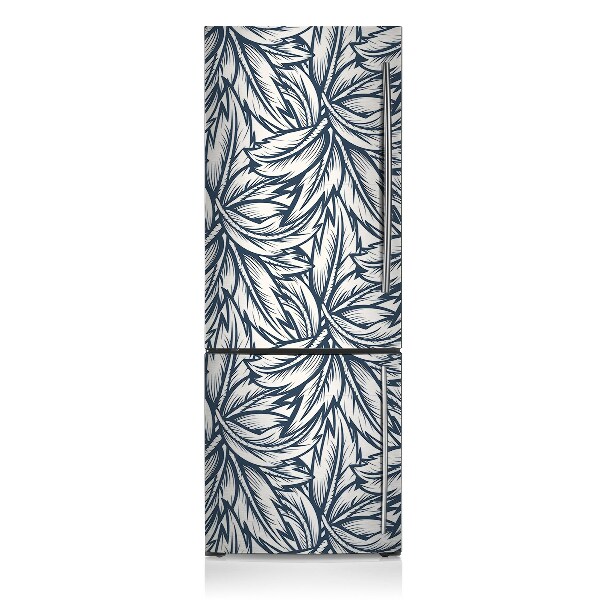 Magnetic refrigerator cover Drawn leaves