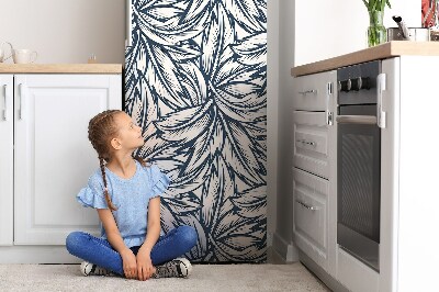 Magnetic refrigerator cover Drawn leaves